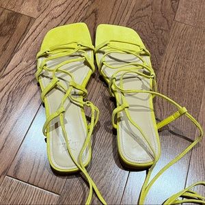Marc Fisher Yellow lace up sandals